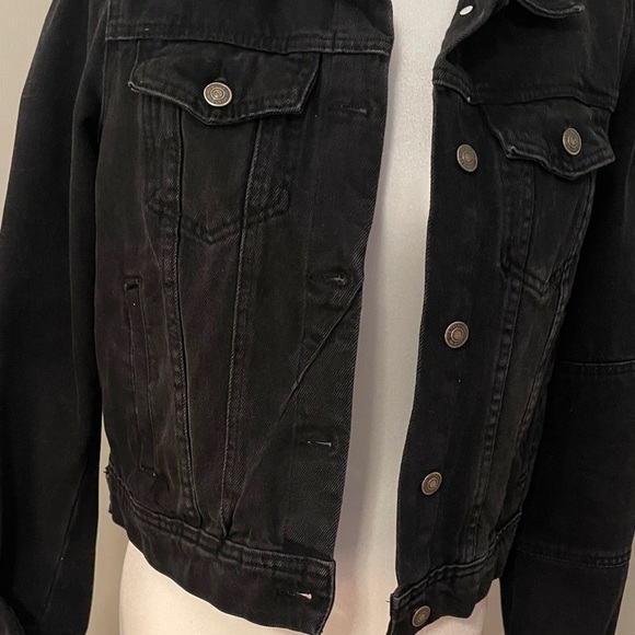 Nordstrom (Free People) Black Denim Jacket- never worn without tags - Picture 4 of 7